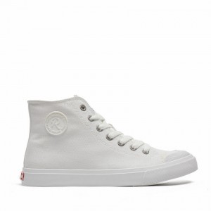 Rockfish Classic 746 Canvas Women's High-Top Sneakers White | WLQ2047LV