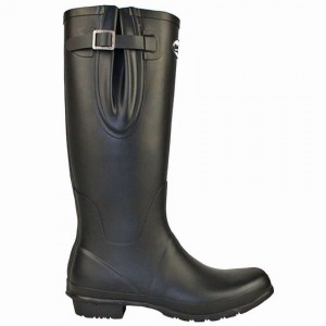 Rockfish Everyday Tall Side Adjustable Men's Wellington Boots Black | IFW4091PU