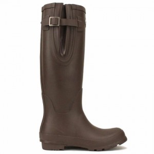 Rockfish Everyday Tall Side Adjustable Women's Wellington Boots Dark Brown | OQU9934DL