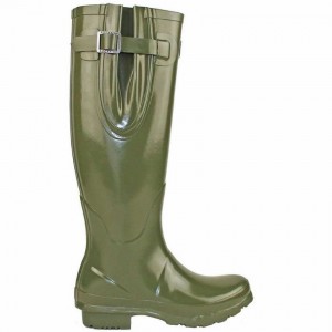 Rockfish Everyday Tall Side Adjustable Women's Wellington Boots Dark Green | MVH5668FD