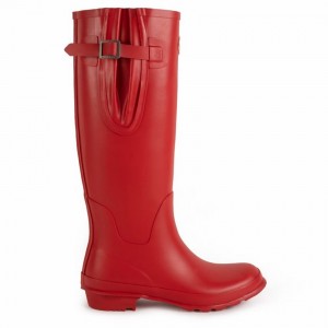 Rockfish Everyday Tall Side Adjustable Women's Wellington Boots Red | PXY9360CH