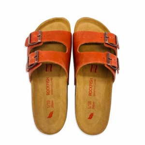 Rockfish Kendall Two-Strap Double Strap Women's Sandals Orange | QID7161RM