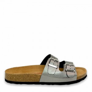 Rockfish Kendall Two-Strap Double Strap Women's Sandals Grey Silver | NBQ5545TP