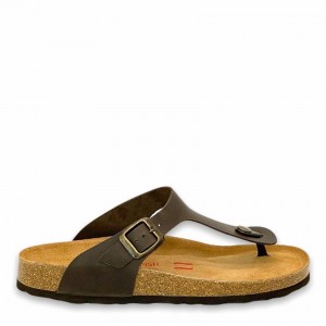 Rockfish Nixie Thong Cork Flatform Flip Flop Women's Sandals Dark Brown | MXV4041UK