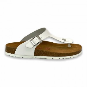 Rockfish Nixie Thong Cork Flatform Flip Flop Women's Sandals White | HKU8982AF