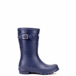 Rockfish Three Quarter Short Women's Wellington Boots Navy Blue | SFY3134QZ