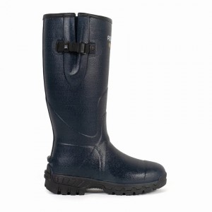 Rockfish Walkabout Tall Side Adjustable 5mm Neoprene Insulated Men's Wellington Boots Dark Blue | MVV236XS