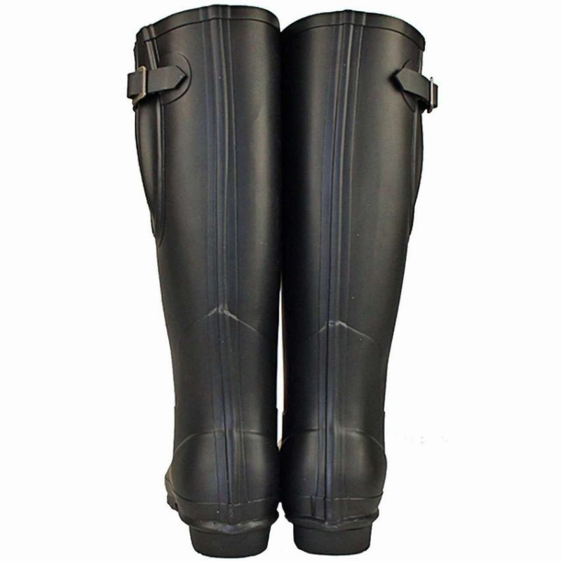 Rockfish Everyday Tall Side Adjustable Men's Wellington Boots Black | IQF8660LT