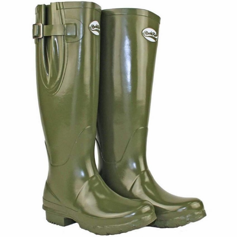 Rockfish Everyday Tall Side Adjustable Women's Wellington Boots Dark Green | MVH5668FD