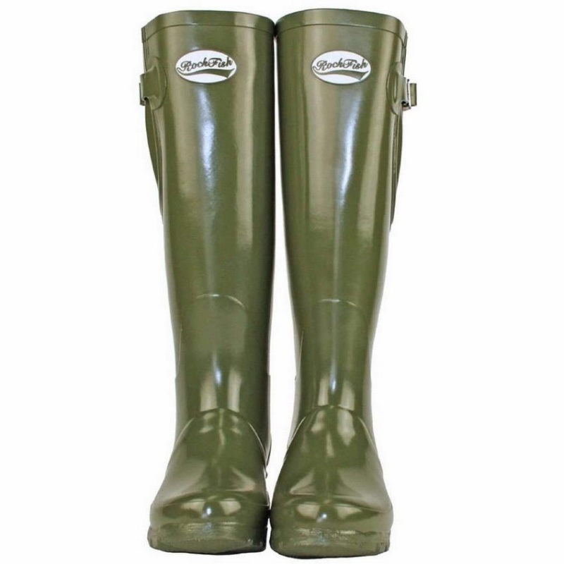 Rockfish Everyday Tall Side Adjustable Women's Wellington Boots Dark Green | MVH5668FD