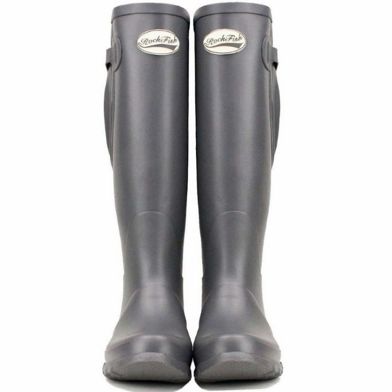 Rockfish Everyday Tall Side Adjustable Women's Wellington Boots Grey | IDO750YY