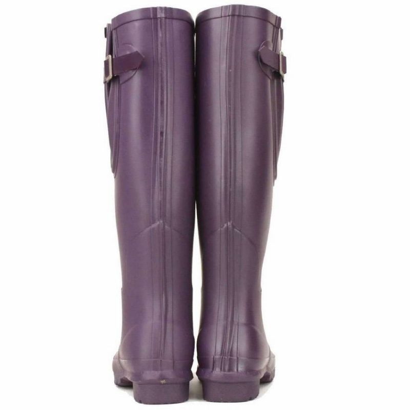 Rockfish Everyday Thermal Tall Side Adjustable 3mm Neoprene Insulated Women's Wellington Boots Purple | VTT8834ZJ