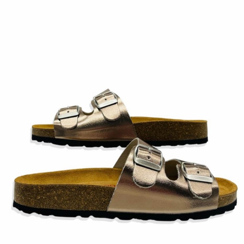 Rockfish Kendall Two-Strap Double Strap Women's Sandals Gold | LVR5465GO