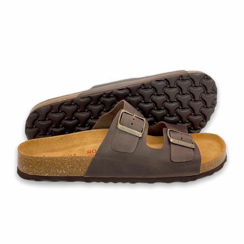 Rockfish Kendall Two-Strap Double Strap Women's Sandals Dark Brown | JCI5438IO