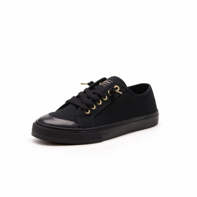 Rockfish Original 745 Lazy-lace Canvas Women's Low-Top Sneakers Black | KIC1078SA