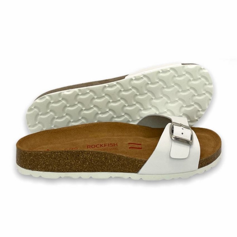 Rockfish Talulah One-strap Single Strap Women's Sandals White | PMV9497AF