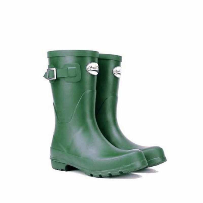 Rockfish Three Quarter Short Women's Wellington Boots Green | ZNT2230BE